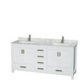 thumbnail image 2 of Wyndham Collection Sheffield 72" Metal Double Bathroom Vanity in White/Chrome, 2 of 3