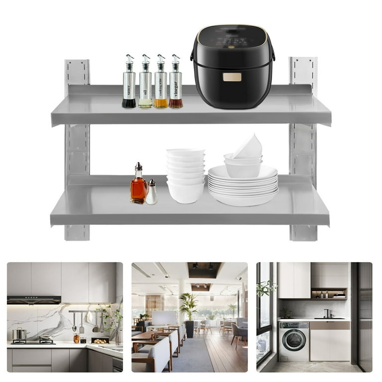 UPC 768469266374 - DUDSOEHO Stainless Steel Shelf Wall Mounted 12 X 24 Inches, 2
