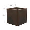 thumbnail image 3 of Ecobo 12" Eco-Friendly Square Pot Planter, Bloco Indoor/Outdoor use, Durable, Versatile & Lightweight, Designed by Brazilian Artisans, Contemporary All-Weather Design – Brown, 3 of 4