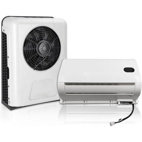 9000BTU 12V Rooftop Air Conditioner, Aspligo Thin Electric Quiet A/C Unit with Cooling & Heating, Parking AC for RV, Motorhome, Camper Van, Truck, Boat