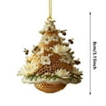 thumbnail image 2 of Viral Christmas Bee Honey Acrylic Ornament - 3D Embossed Hand-Painted Stripes Hanging Pendant, UV-Resistant Finish Cute Festive Decor for Christmas Tree, Gift Boxes & Holiday Parties, 3.15in, K, 2 of 8