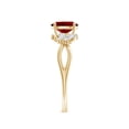 thumbnail image 3 of ANGARA Lab Grown 1 Ct Oval Ruby Butterfly Engagement Ring for Women in 14K Yellow Gold (Size-7x5mm) | July Birthstone, Birthday, Anniversary, Jewelry Gift for Women | Lab-Grown Ruby Ring, 3 of 7