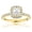 Yellow, variant on GIA Cushion Cut Natural Diamond Engagement Ring 14K Halo Design (Rose Gold Size 5.5)