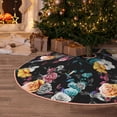 thumbnail image 6 of Daiia Hibiscus Rose Drawing Merry Christmas Tree Skirt , Xmas Large Lace-up Tree Skirt, Santa Snowflakes Rustic Home Decorations New Year Party Farmhouse Decor-36", 6 of 7