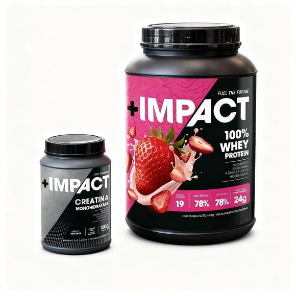 Proteína Whey 1.4 kg Sabor Fresa + Creatina 500 g | Aumenta Masa Muscular y Rendimiento