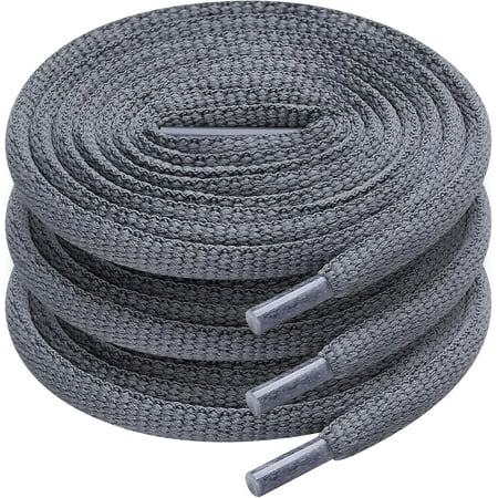 UpUGo 3 Pair Oval Shoe Laces  Half Round 1/4  Shoelaces for Athletic Running Sneakers Shoes Boot Strings