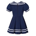 thumbnail image 5 of SJLDQY Childrens Girls Sailor Dress Up Fashion Pleated Dress With Hat Outfits Party Stage Performance Trousers, 5 of 9