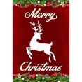 thumbnail image 2 of America Forever Merry Christmas Garden Flag - White Reindeer Red Xmas Jingle Bells Winter Christmas New Year Holiday Flag - Seasonal Yard Outdoor Decorative Double Sided Flag - 12.5 x 18 Inches, 2 of 3