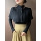 thumbnail image 3 of Conjunto de 2 piezas de suéter y capa coreana para otoño e invierno, capa de punto con cuello alto grueso retro y jersey ajustado con cuello en V, suéteres cálidos para mujer, 3 of 5