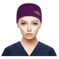 thumbnail image 2 of Herrnalise Scrub Cap With Buttons Bouffant print Hat With Sweatband for Womens and Mens, 2 of 4