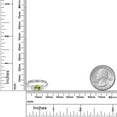 thumbnail image 6 of Gem Stone King 925 Silver and 10K Yellow Gold Green Peridot and White Moissanite Engagement Ring for Women | 1.01 Cttw | Round 5MM | Gemstone August Birthstone | Size 5, 6 of 7