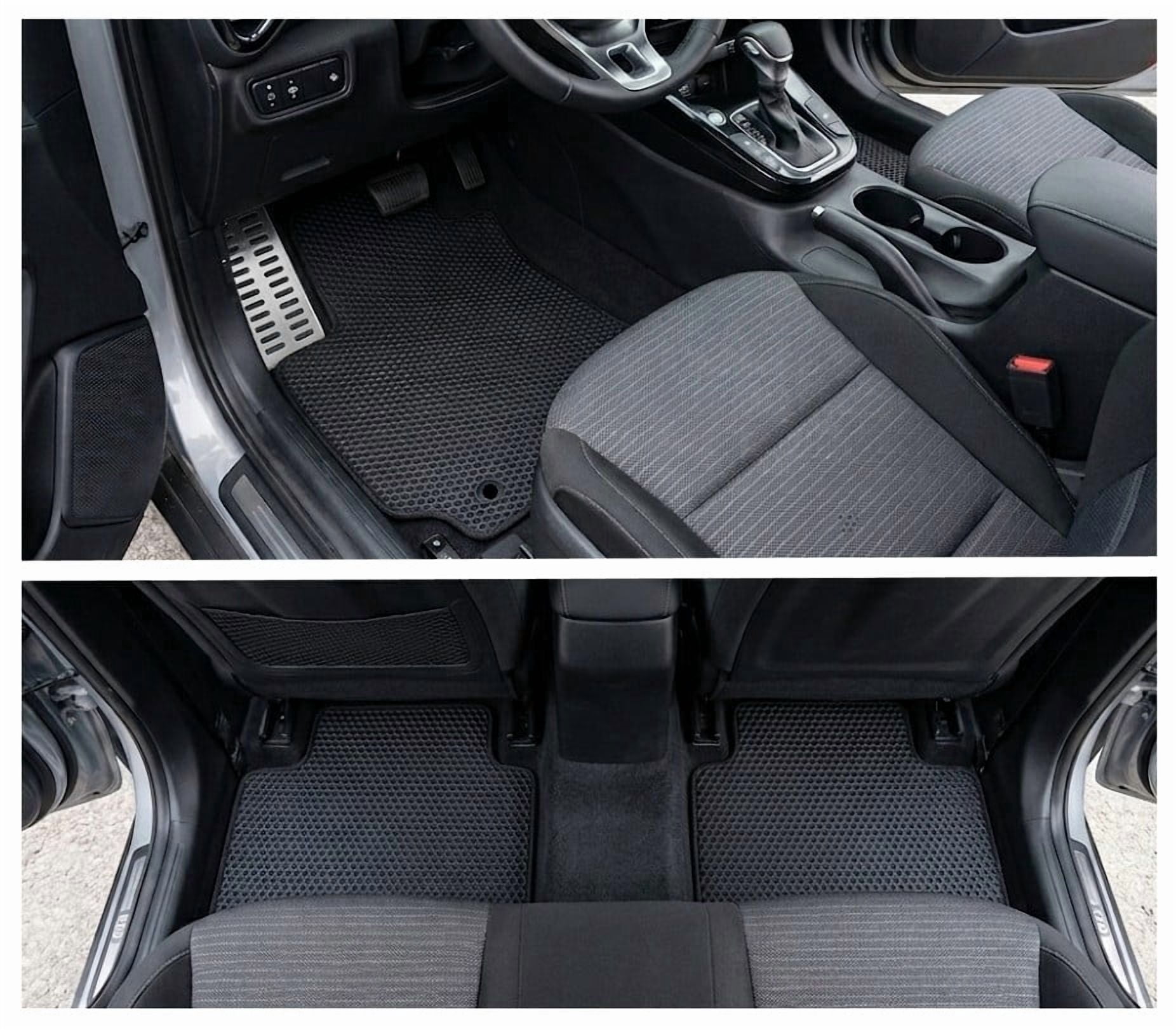ecoMats Floor Mats All-Weather Custom Fit for 2020 to 2025 Kia Soul, Front and Rear, Odorless