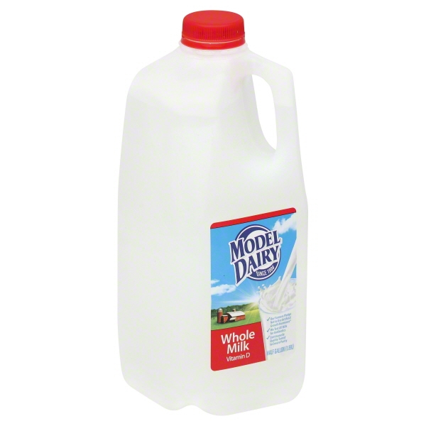Model Dairy Whole Milk, Half Gallon