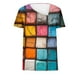 thumbnail image 4 of Top de Verano de las Mujeres, Cuello en V Moda Casual de Manga Corta Blusa, Primavera Y Verano Ligero Top, 4 of 9