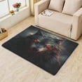 thumbnail image 2 of Wildlife Wolf Area Rug 3x5, Black Rugs for Entryway Bedroom Living Room, Animal Home Decor Carpet, Machine Washable Rug, Non Slip Soft Low Pile Throw Rugs T6&-174, 2 of 7