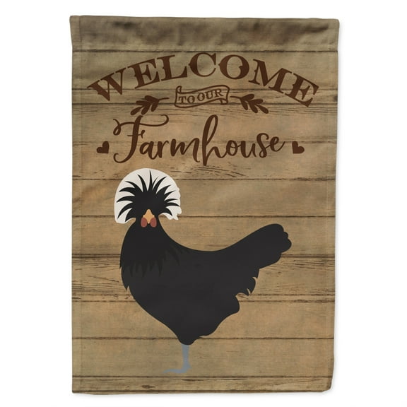 Caroline's Treasures CK6778GF Polish Poland Chicken Welcome Flag Garden Size , Small, multicolor