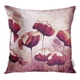 thumbnail image 1 of BOSDECO Brown Oil Painting Poppies Colorful Pattern Modern Pillow Case Pillow Cover 20x20 inch, 1 of 1