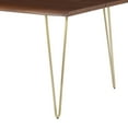 thumbnail image 6 of 74 Inch Dining Table, Walnut Gold, Wood, Rectangular, Mid Century Kitchen Cafe Bistro Hospitality Restaurant, Modern Contemporary HB34393, 6 of 10