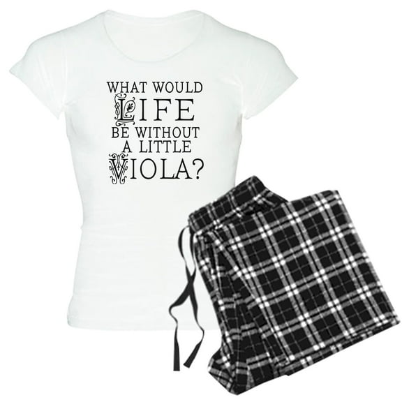 CafePress - Viola Music Quote - Women's Short Sleeve Print T-Shirt and Pants Light Cotton Pajama Set