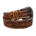 thumbnail image 2 of 40  Western 1-3/4" Wide Tapered Floral Tooled Full-Grain Leather Belt 26RS05T, 2 of 4