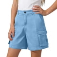thumbnail image 5 of Odeerbi Teen Boys Girls Cargo Shorts Solid Color School Uniform Shorts with Pockets, 5 of 7