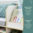 thumbnail image 6 of Guidecraft EdQ Reading Nook - White: Wooden Kids' Furniture for Book Storage with Bins and Cushioned Seat, Reading Bench Bookshelf, 6 of 6