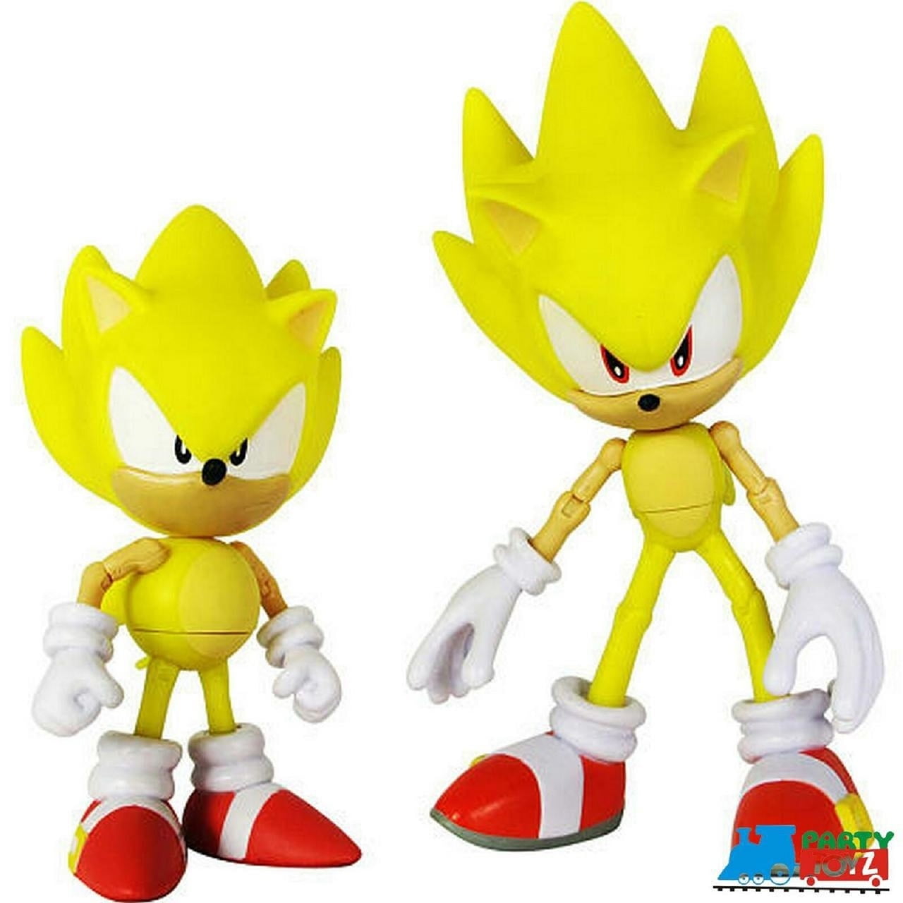 Sonic Through Time Classic & Modern Super Sonic Pack 5 Inch Figures *See  Desc*