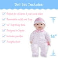 thumbnail image 2 of JC Toys Asian 16-inch Medium Soft Body Baby Doll La Baby | Washable |Removable Pink Outfit w/Hat and Pacifier | for Children 12 Months +, Asian Pink, 2 of 5