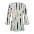 thumbnail image 3 of Hauts à Manches 3/4 pour Femmes Mode Imprimé Décontracté Col en V T-Shirt Blouse à Manches 3/4 Hauts Robe T-Shirt Femmes Été T-Shirts pour Femmes Robe d'Été avec Manches pour Femmes, 3 of 8