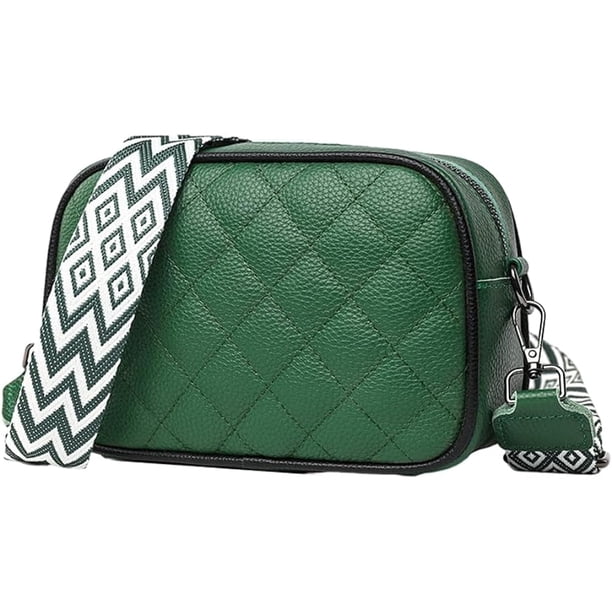 LHSHID Women Quilted Crossbody Bag PU Leather Shoulder Bag Camera Purse Square Snapshot Bag Satchel Bag