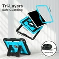 thumbnail image 2 of Decase Shockproof Rugged Case for Apple iPad 11th Gen 2025/ iPad 10th Generation 10.9" 2022 with Kickstand & Shoulder Strap,Tri-Layer PC+TPU Back Cover,Heavy Duty Shock-Absorbent Protective Case,B, 2 of 9