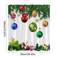 thumbnail image 2 of Eoozwa Christmas Shower Curtain Xmas Balls Shower Curtains for Bathroom Decorations Pine Trees Stars Bathroom Curtain Christmas Holiday Waterproof Fabric Bath Curtain 35.4x70.9 in, 2 of 6