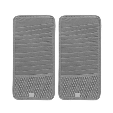 Visor Cd Dvd Holder - 2Pcs Gray Rectangle Shaped Car CD DVD Sun Visor Card Storage Organizer Holder