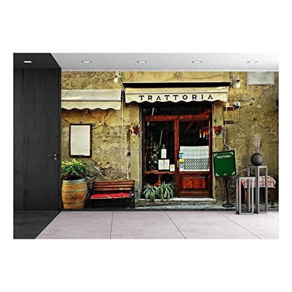 wall26 - Italian Restaurant - Removable Wall Mural | Self-Adhesive Large Wallpaper - 100x144 inches