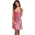 thumbnail image 1 of Camisón de satén de talla grande 3XL 4XL para mujer, camisola sexy con tirantes finos, vestidos para mujer, ropa de dormir sin mangas qym unisex, 1 of 2