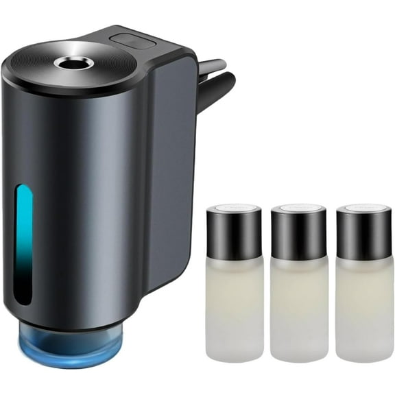 Car Air Freshener Diffuser, Smart Car Air Freshener, Car Diffuser Air Freshener with Three Adjustable Modes, Aromatizante Para Carro with 3pcs Essential Oil, Car Fresheners Long Lasting