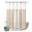 Cream Beige, variant on No Hook Shower Curtain, Lavender Purple Wooden Shower Curtains for Bathroom with See Through Top Window, Farmhouse Brown Vintage Distressed Waterproof & Washable Bath Curtain Narrow 54"x78"