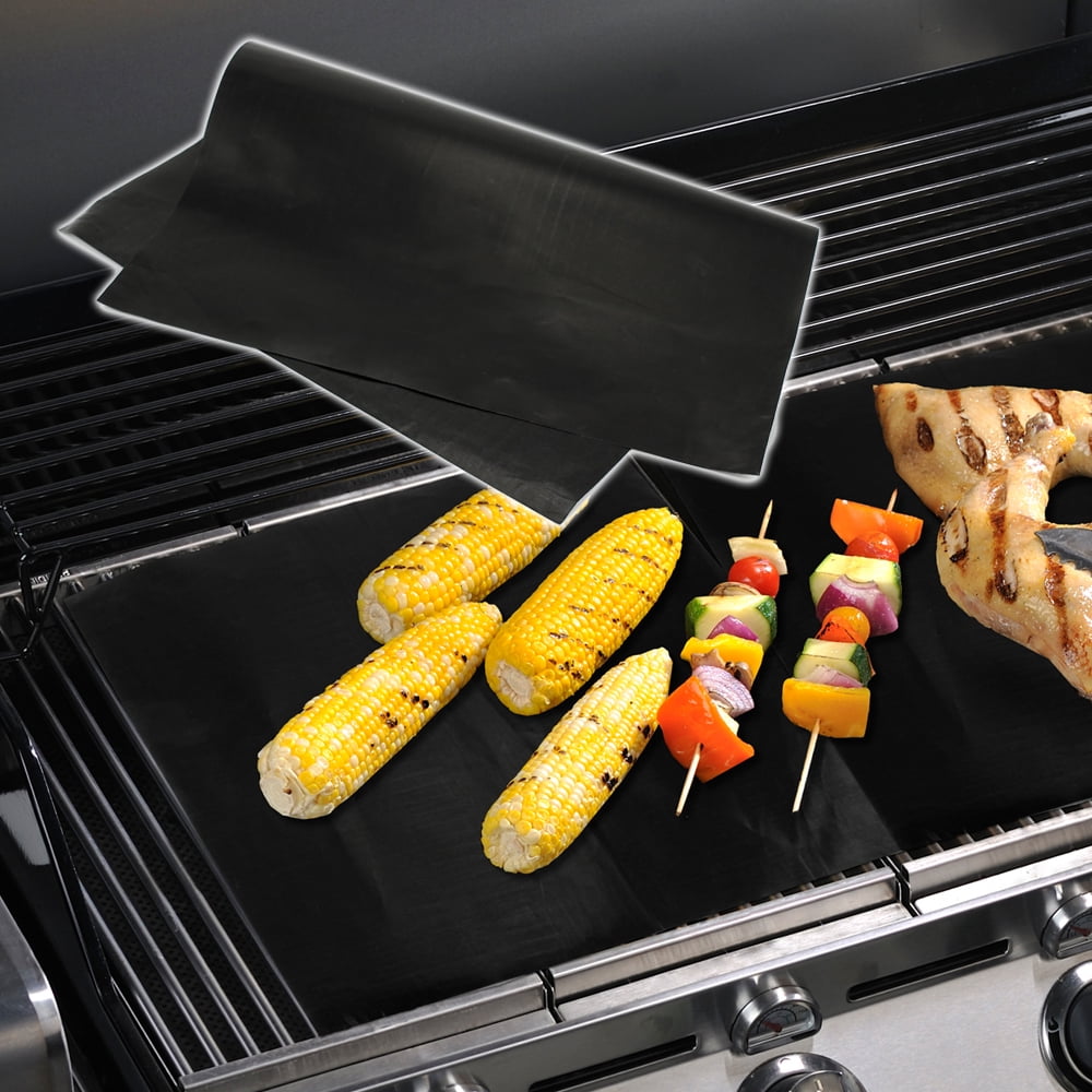 1-5Pcs BBQ Grill Mat Outdoor Reusable Non-stick Cooking Picnic Baking Thick Pad 