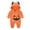 B-Solid Orange, variant on Infant Baby Boy Girl Pumpkin Bodysuit Fleece Cosplay Halloween Romper Tops Hat Footies Socks Outfit My First Halloween Jumpsuit