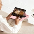 thumbnail image 4 of CreaDream Tablet Pillow Stand,Foldable & Soft iPad Tablet Stand with Pocket and Stylus Mount,for Lap/Desk/Bed, Pink, 4 of 8