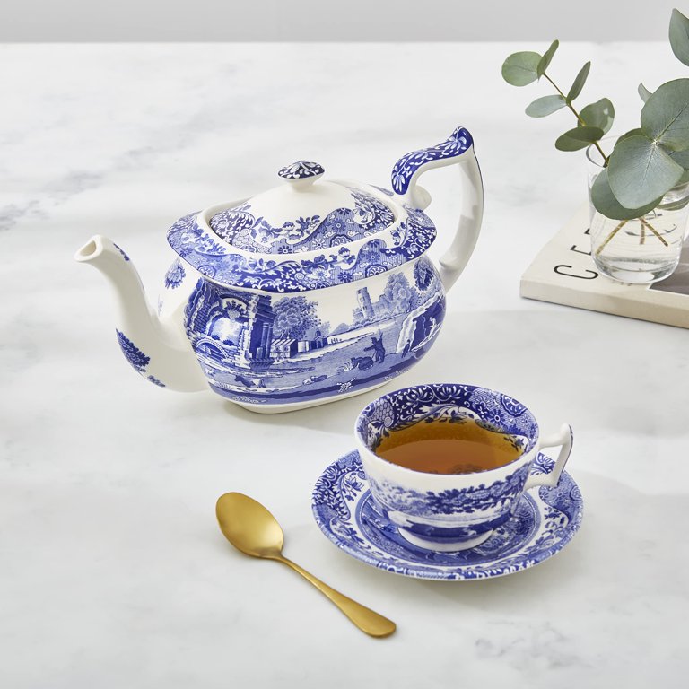 【8枚セット】美品！Spode Blue Italian 青白い風景画 大皿 Spode Blue Italian 8 inch Cereal Bowl | Spode