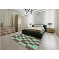 thumbnail image 4 of Ahgly Company Indoor Rectangle Patterned Medium Aqua Marine Green Area Rugs, 2' x 5', 4 of 6