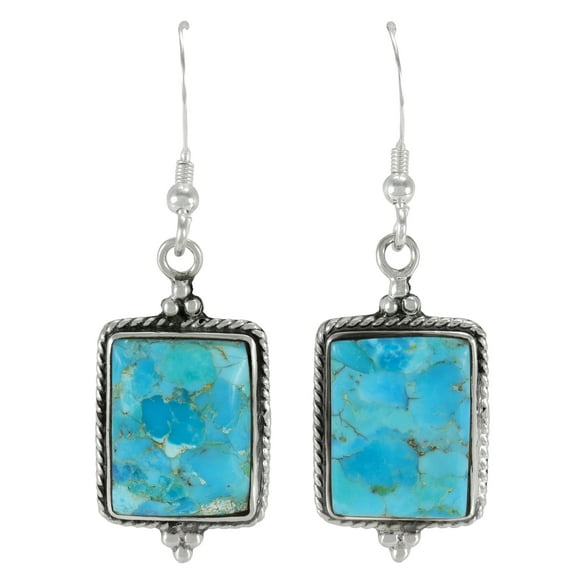 Turquoise Jewelry Earrings for Women Sterling Silver 925 | Turquoise Network | E1513-C75