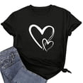 thumbnail image 3 of Puyaiuu Dog Mom Shirts for Women Dog Lover Tshirts Cute Paw Love Heart Print Tee Tops Gift, 3 of 6