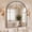 Black, variant on GIANNA 20"x30" Arch Top Straight Bottom Bathroom Mirror – Rectangular Metal Frame with Groove Accents, Wall-Mounted Vanity Mirror, Black