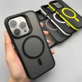 thumbnail image 2 of Luxury Magnetic Matte Translucent Armor Shockproof Case For iPhone 16 15 14 13 12 11 Pro Max Plus Magsafe Wireless Charge Cover Khaki For iPhone 11, 2 of 6