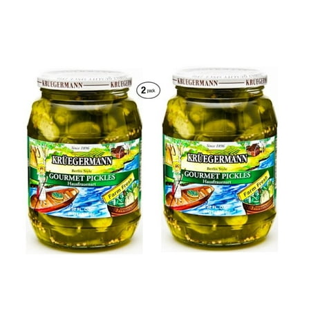Kruegermann's Best Gourmet Pickles Hausfrauenart Style 2-Pack (64 fl oz (Best Maid Xtreme Pickles)
