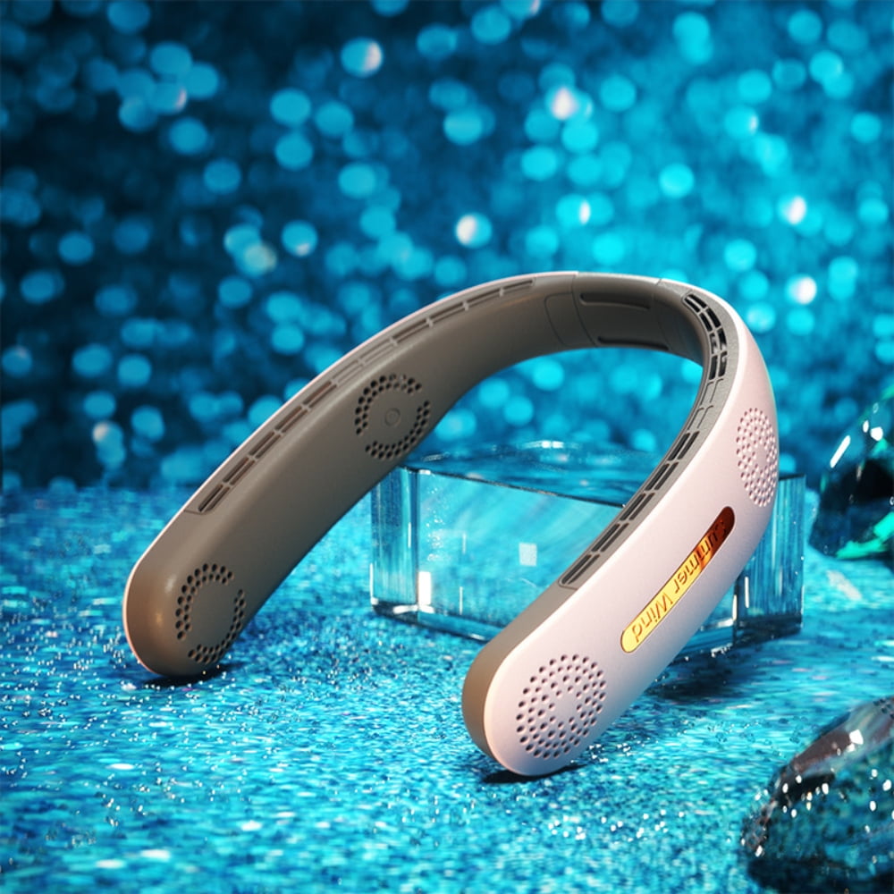 Mini Neck Fan Portable Bladeless Neck Fans USB Rechargeable Mute Sports