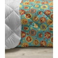thumbnail image 3 of Cartoon Animal Down Alternative Comforter, Colorful Pastel Grunge Savannah Fauna Theme Savannah Funny Wildlife Pattern, Microfiber Quilt for All Season, 5 Sizes, Multicolor, by Ambesonne, 3 of 3