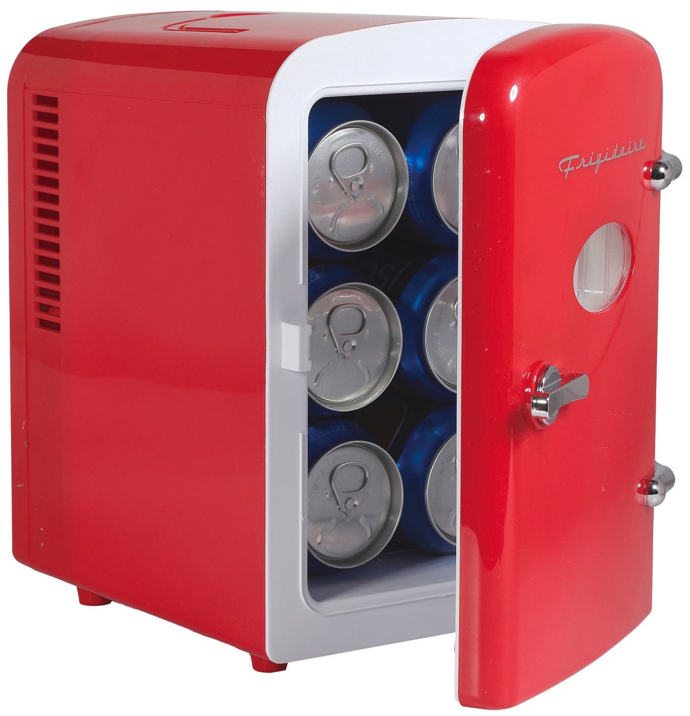 Restored Frigidaire, 6 Can/4L Mini Personal Retro Fridge Cooler, EFMIS229, Red (Refurbished)